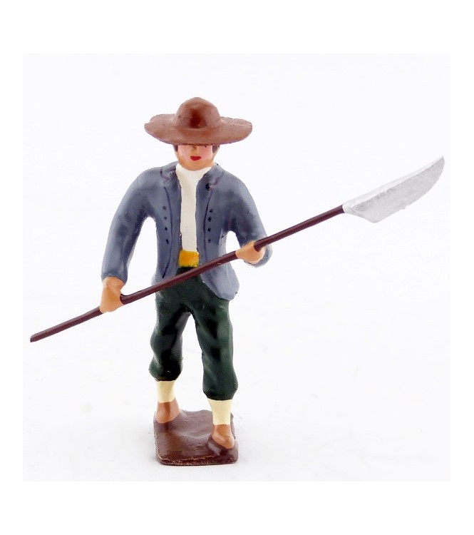 chouan marchant avec lance entre les mains