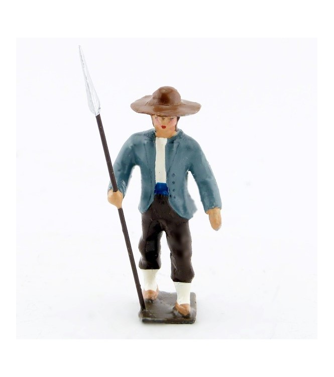 chouan marchant avec lance à la main