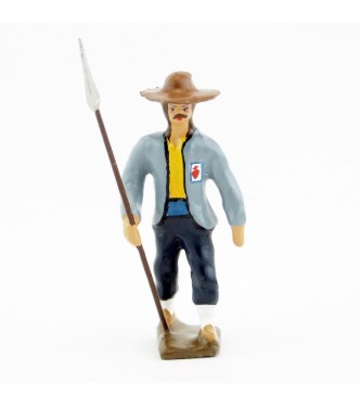 chouan marchant avec lance à la main