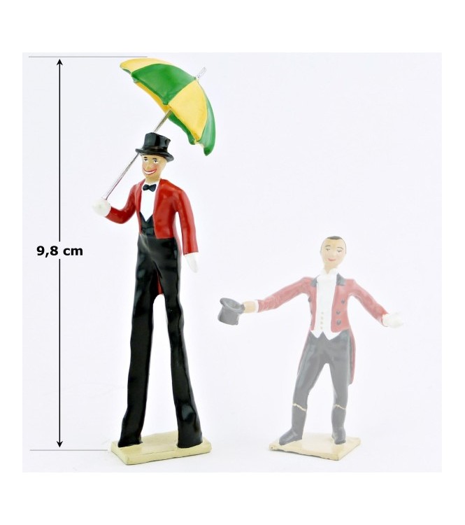 le Clown sur échasses (h. 9 cm)