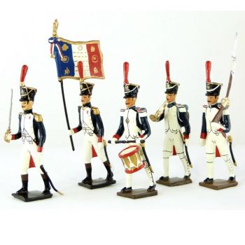 Fusiliers-grenadiers (1809-1813), ensemble de 5 figurines