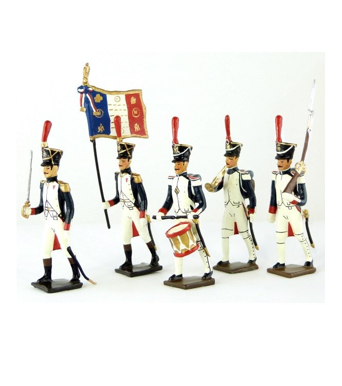 Fusiliers-grenadiers (1809-1813) - ensemble de 5 figurines