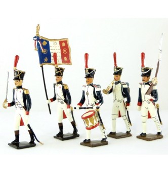 Fusiliers-grenadiers (1809-1813) - ensemble de 5 figurines