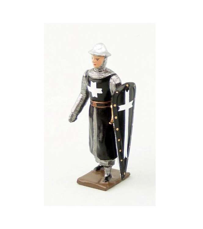 Hospitalier, casque plat et bouclier