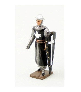 Hospitalier, casque plat et bouclier
