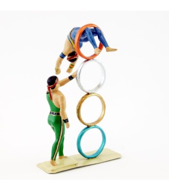 acrobate dans les anneaux (les ''cerceaux chinois'')