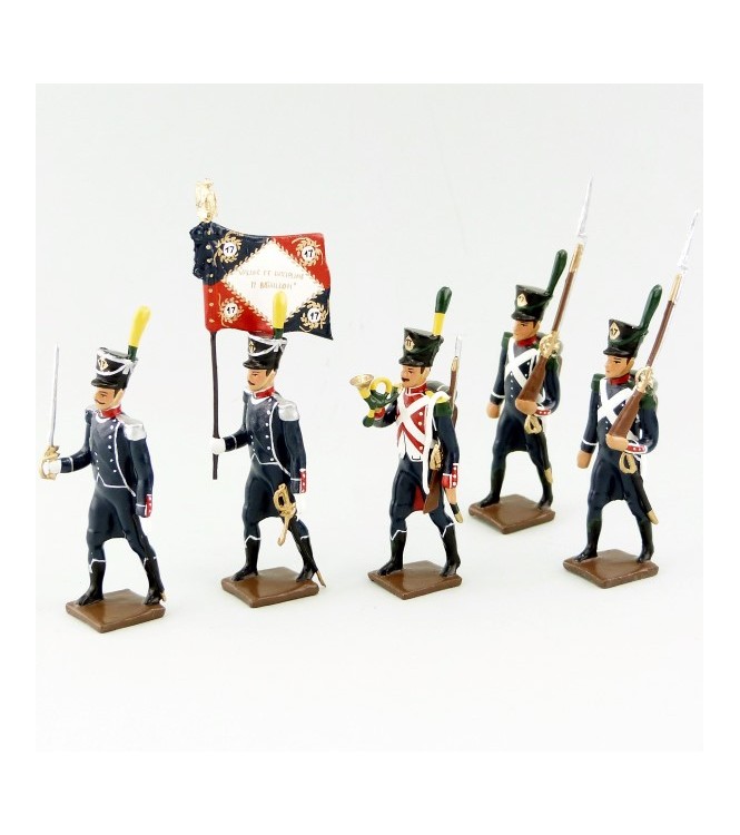 17e Rgt d'Infanterie légère, ensemble de 5 figurines