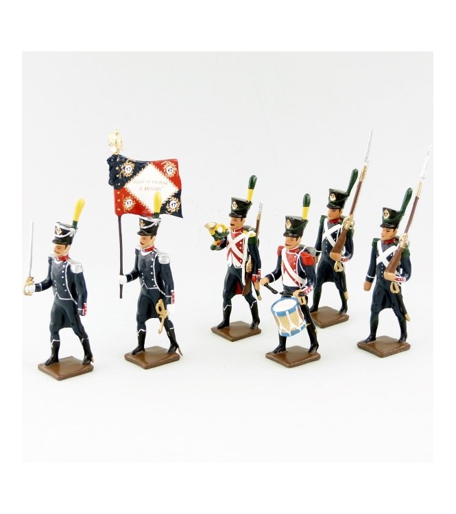 17e Rgt d'Infanterie légère, ensemble de 6 figurines