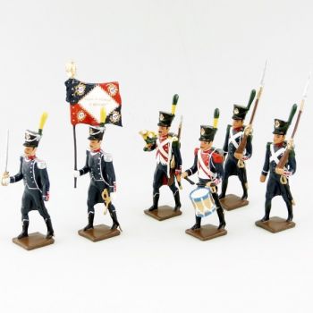 17e Rgt d'Infanterie légère, ensemble de 6 figurines