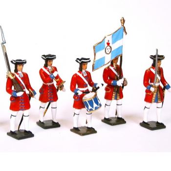 Grenadiers de la garde suisse de louis XIV, ensemble de 5 figurines