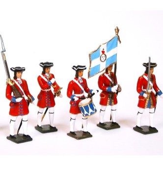 Grenadiers de la garde suisse de louis XIV, ensemble de 5 figurines