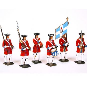Grenadiers de la garde suisse de louis XIV, ensemble de 6 figurines