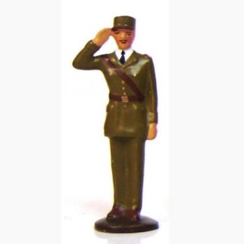 Général de Gaulle (1890-1970) saluant (haut. 68 mm)