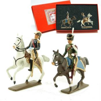 coffret de 2 figurines : général de Beauharnais et son aide de camp