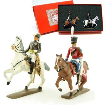 coffret de 2 figurines : maréchal Berthier et son aide de camp