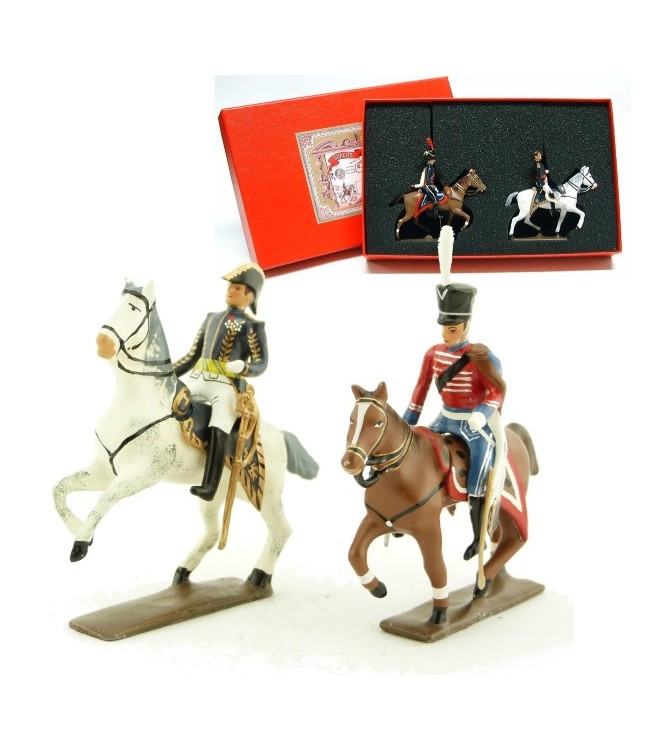 coffret de 2 figurines : maréchal Berthier et son aide de camp