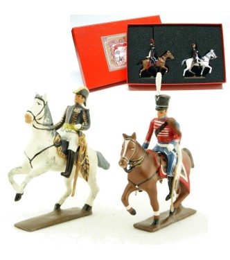 coffret de 2 figurines : maréchal Berthier et son aide de camp