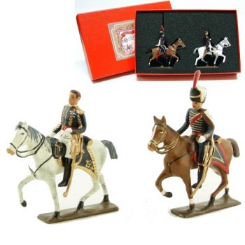 coffret de 2 figurines : maréchal Brune et son aide de camp