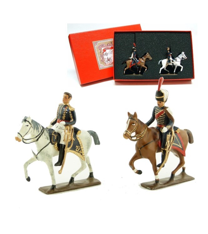 coffret de 2 figurines : maréchal Brune et son aide de camp