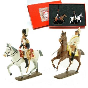 coffret de 2 figurines : maréchal Davout et son aide de camp