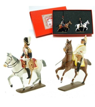coffret de 2 figurines : maréchal Davout et son aide de camp