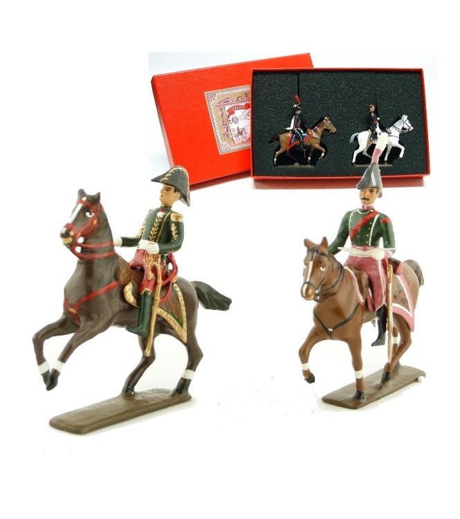coffret de 2 figurines : maréchal Grouchy et son aide de camp