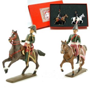 coffret de 2 figurines : maréchal Grouchy et son aide de camp