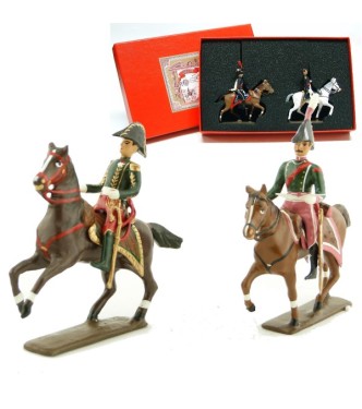 coffret de 2 figurines : maréchal Grouchy et son aide de camp