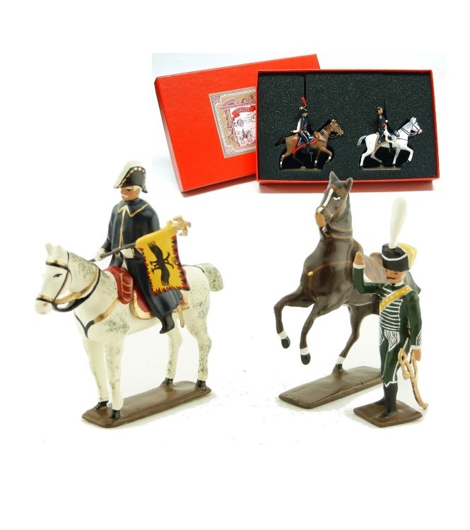 coffret de 2 figurines : maréchal Jourdan et son aide de camp