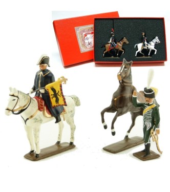 coffret de 2 figurines : maréchal Jourdan et son aide de camp
