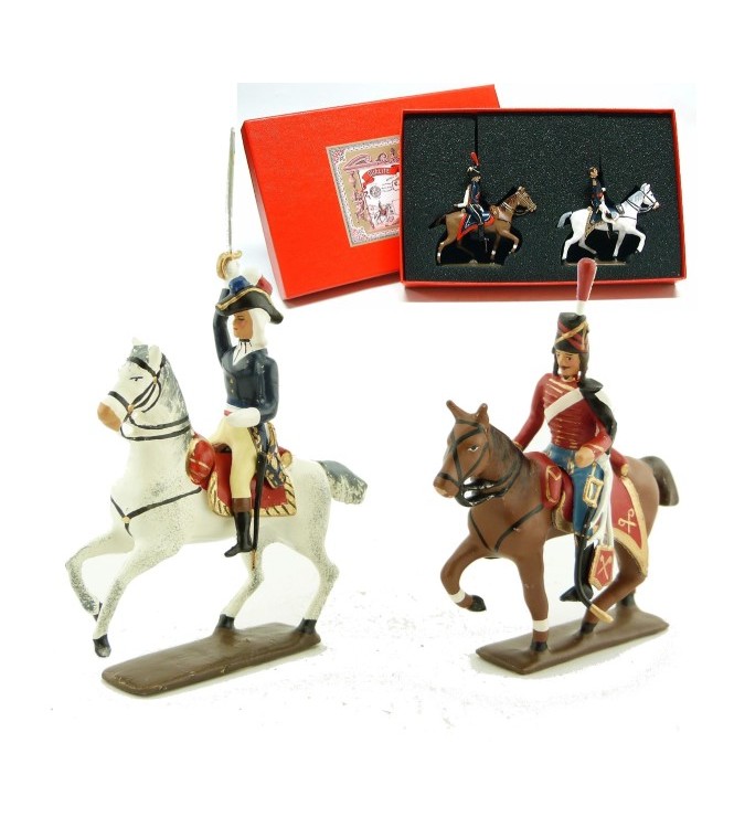 coffret de 2 figurines : maréchal Kellermann et son aide de camp