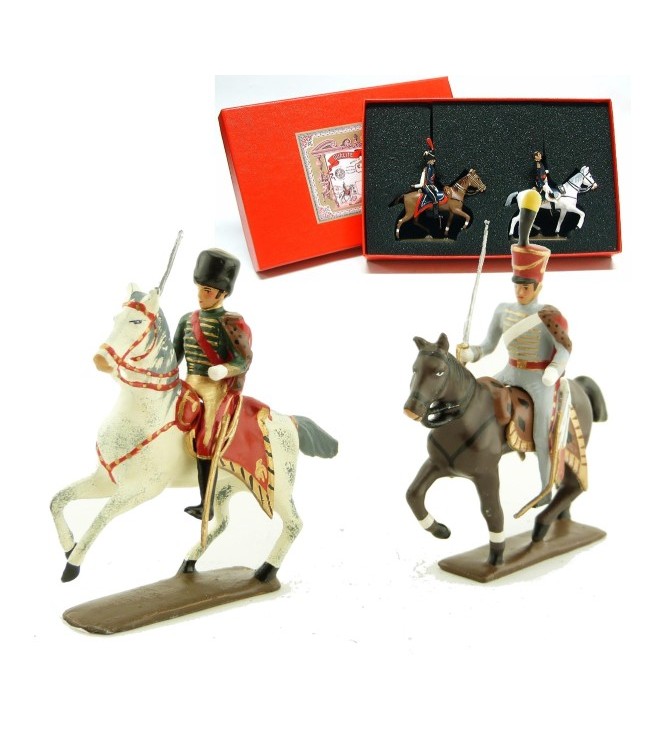 coffret de 2 figurines : maréchal Lannes et son aide de camp