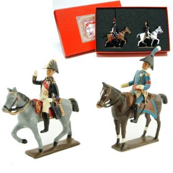 coffret de 2 figurines : maréchal Lefebvre et son aide de camp