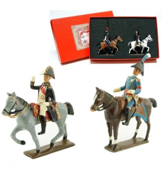 coffret de 2 figurines : maréchal Lefebvre et son aide de camp