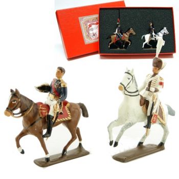 coffret de 2 figurines : maréchal Masséna et son aide de camp