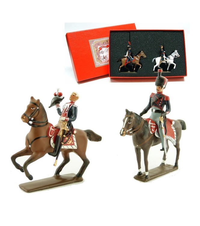 coffret de 2 figurines : maréchal Moncey et son aide de camp