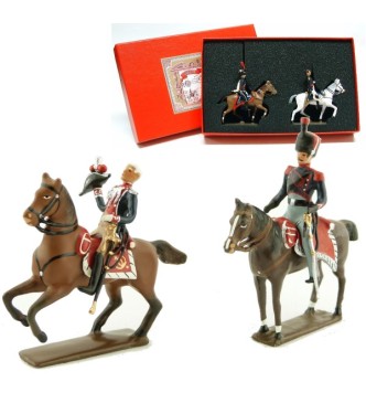 coffret de 2 figurines : maréchal Moncey et son aide de camp