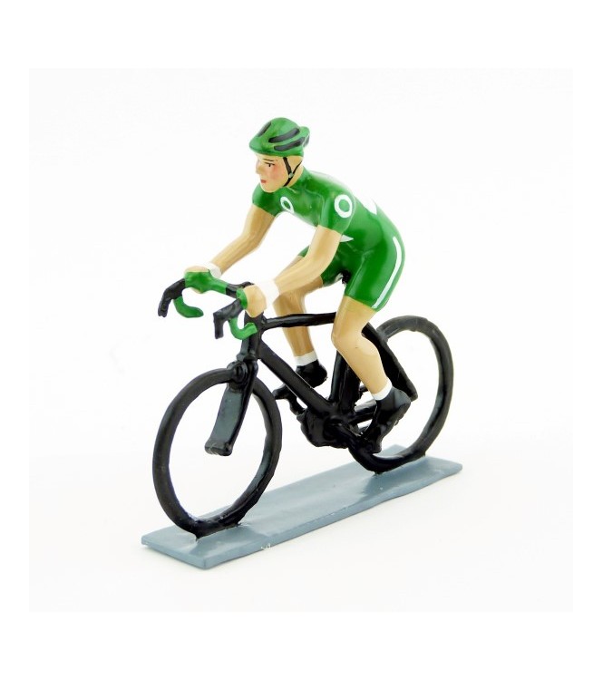 cycliste contemporain, maillot vert