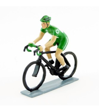 cycliste contemporain, maillot vert