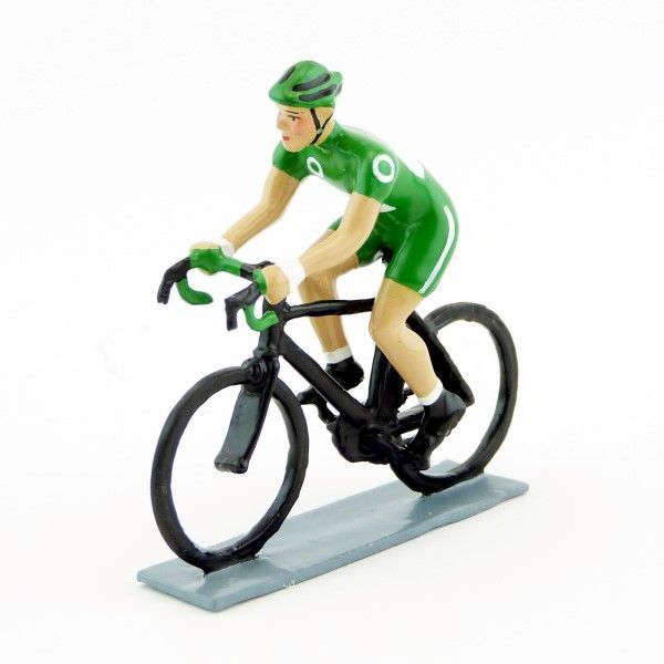 cycliste contemporain, maillot vert