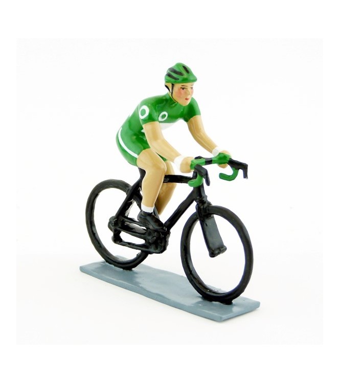 cycliste contemporain, maillot vert