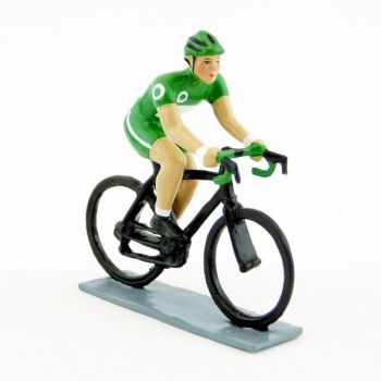 cycliste contemporain, maillot vert