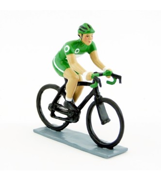 cycliste contemporain, maillot vert