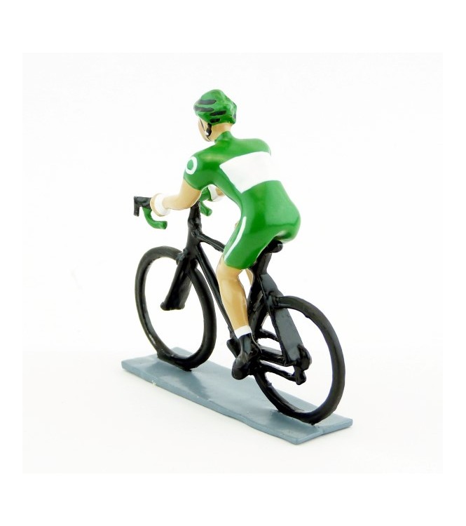 cycliste contemporain, maillot vert