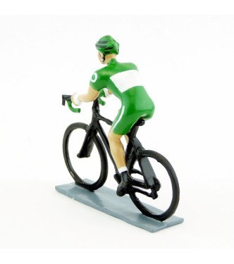cycliste contemporain, maillot vert