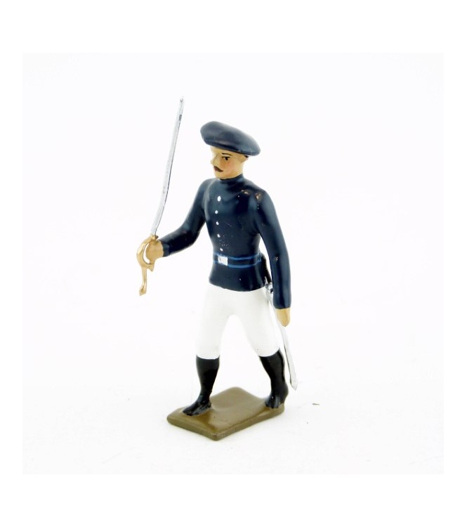 officier des chasseurs alpins en tenue d'ete, pantalon blanc
