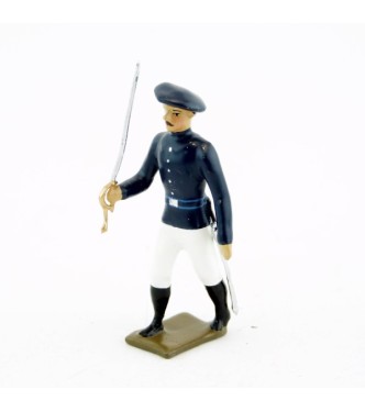 officier des chasseurs alpins en tenue d'ete, pantalon blanc