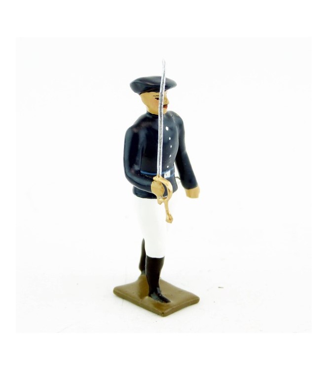 officier des chasseurs alpins en tenue d'ete, pantalon blanc