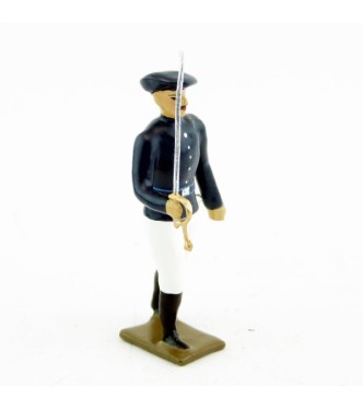 officier des chasseurs alpins en tenue d'ete, pantalon blanc