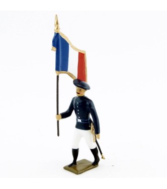 drapeau des chasseurs alpins en tenue d'ete, pantalon blanc